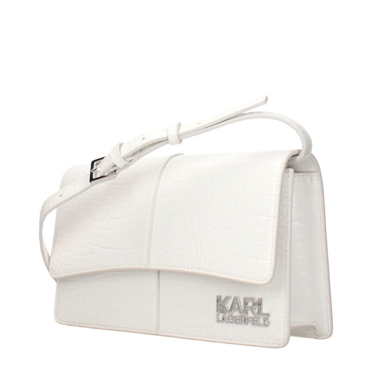 Karl Lagerfeld White Polyethylene Crossbody Bag Curated Luxury Accessories by Orvyn