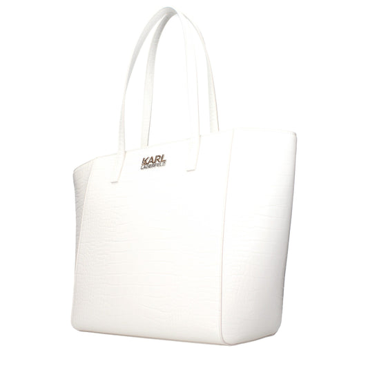 Karl Lagerfeld White Polyethylene Shoulder Bag Curated Luxury Accessories by Orvyn
