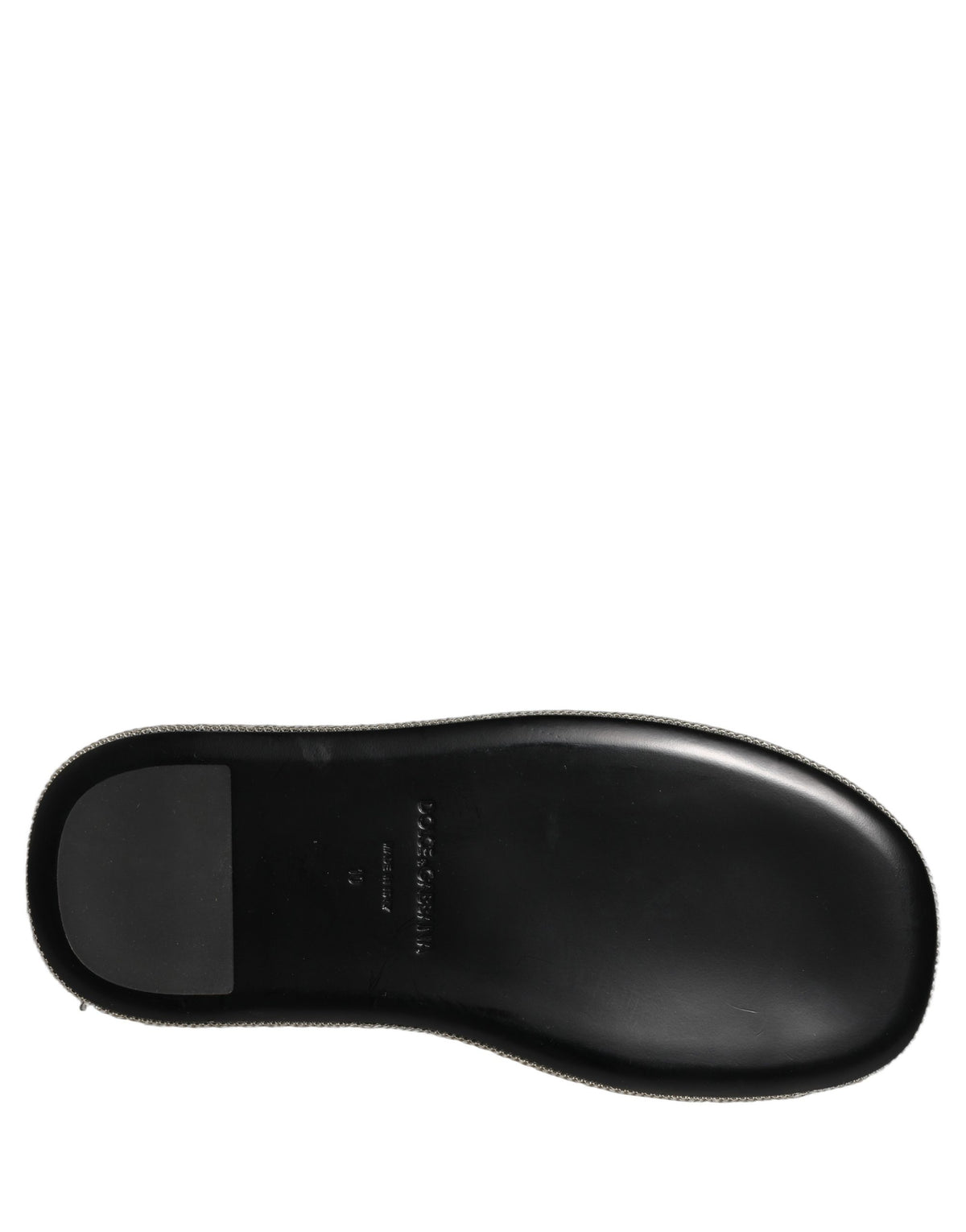 Dolce & Gabbana Black Crystal Embellished Platform Men Slides Shoes schwarz