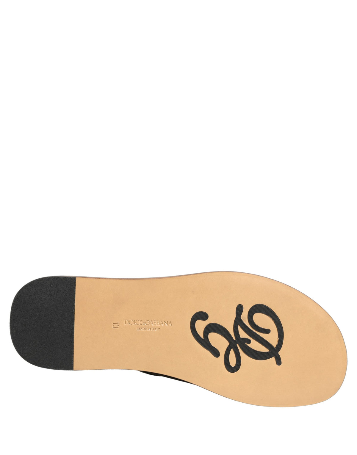 Dolce & Gabbana Brown 'Slip-On' Mini Sandals schwarz