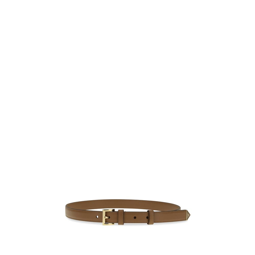 Prada Beige Calf Leather Bos Taurus Regular Belt Curated Luxury Accessories by Orvyn