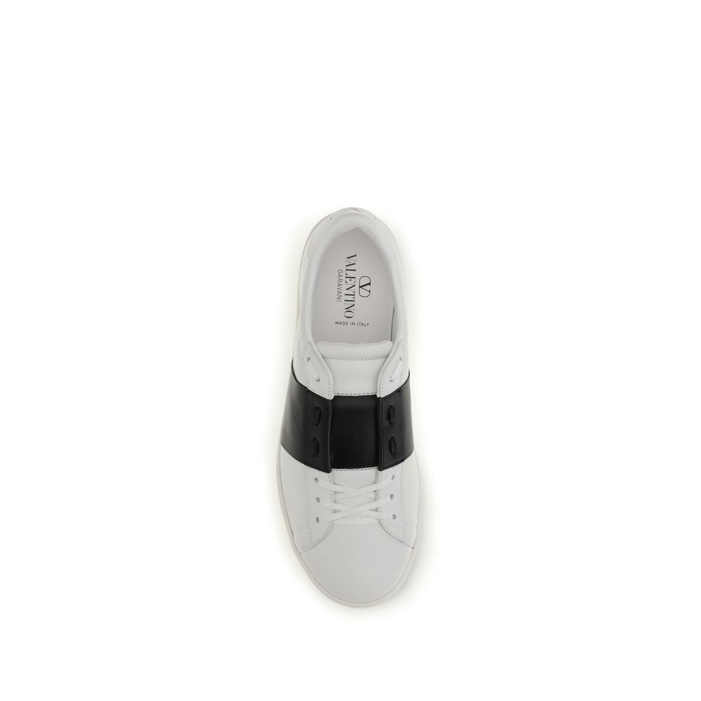 Valentino Garavani Black Calf Leather Bos Taurus Low Top Sneakers Curated Luxury Accessories by Orvyn