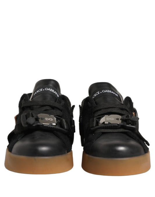 Dolce & Gabbana Black 'Dg-84' Mini Sneakers Curated Luxury Accessories by Orvyn