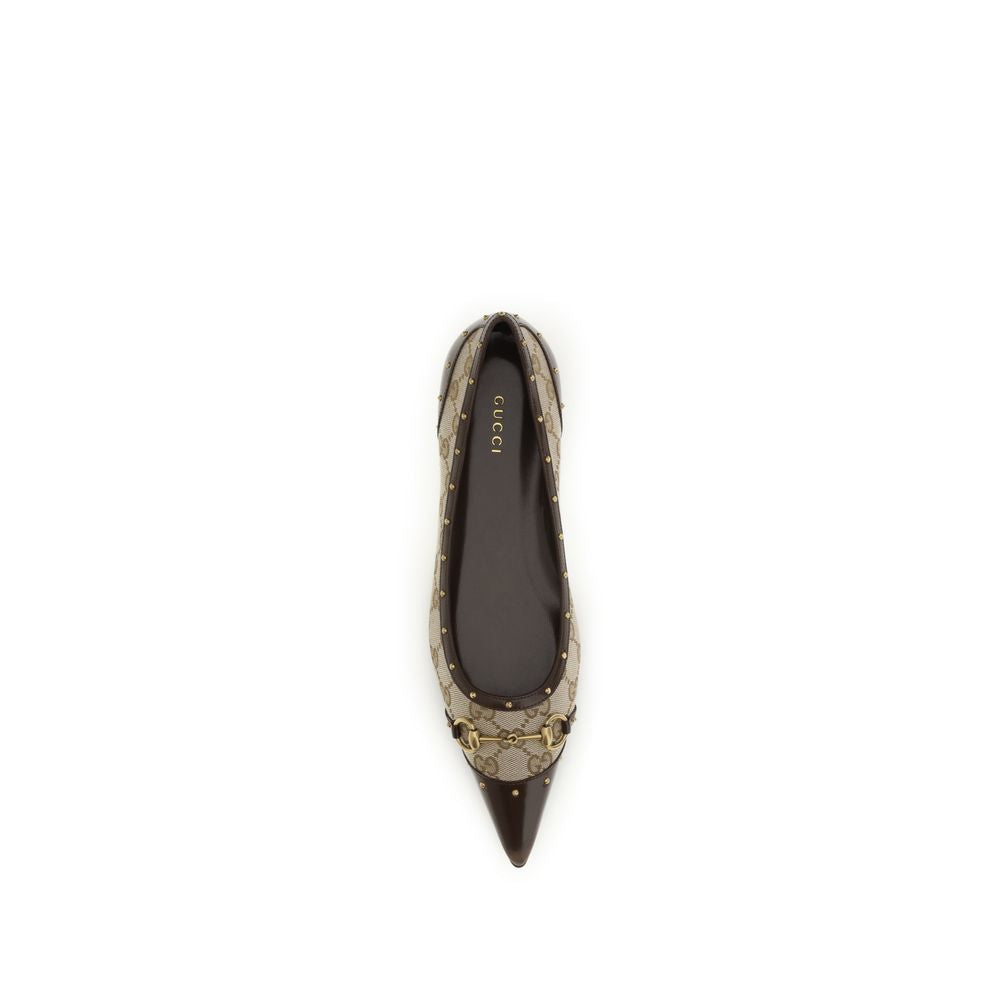 Gucci Beige Polyester Ballet Flats Curated Luxury Accessories by Orvyn