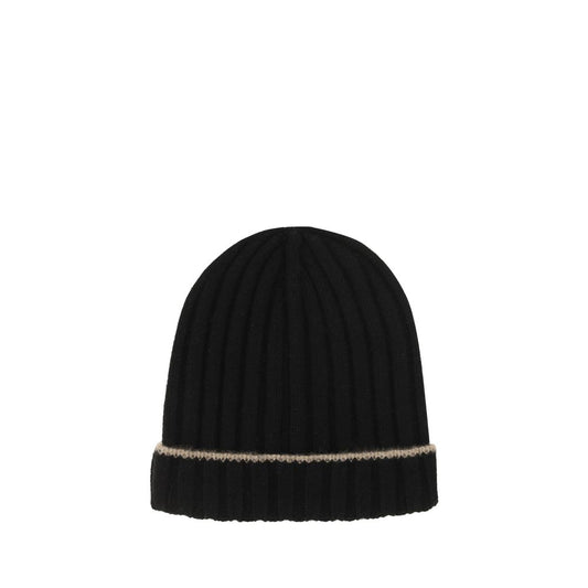 Brunello Cucinelli Black Cashmere Beanie Curated Luxury Accessories by Orvyn