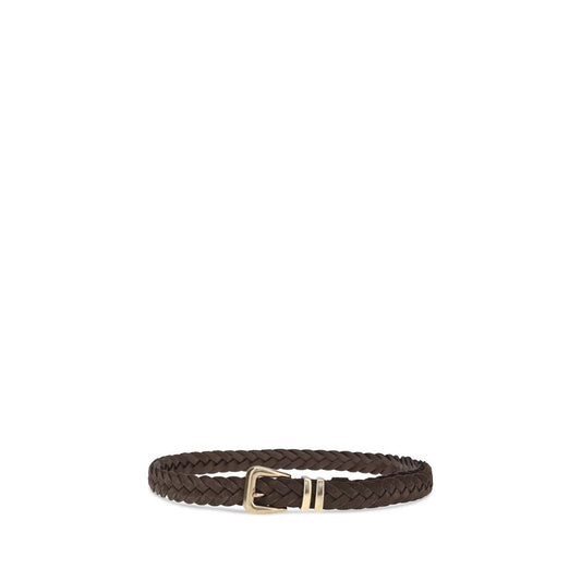 Brunello Cucinelli Brown Calf Leather Bos Taurus Belt Curated Luxury Accessories by Orvyn