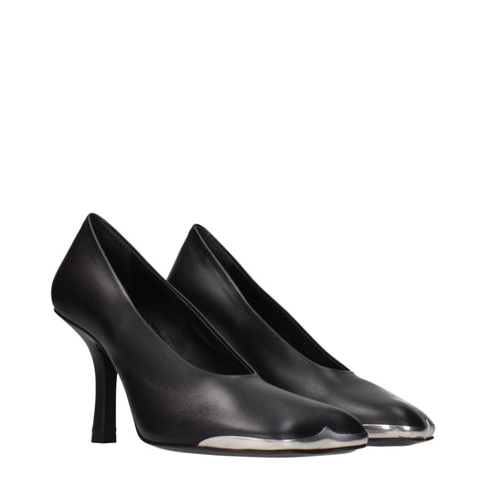 Burberry Black Leather High Heel Pumps Curated Luxury Accessories by Orvyn