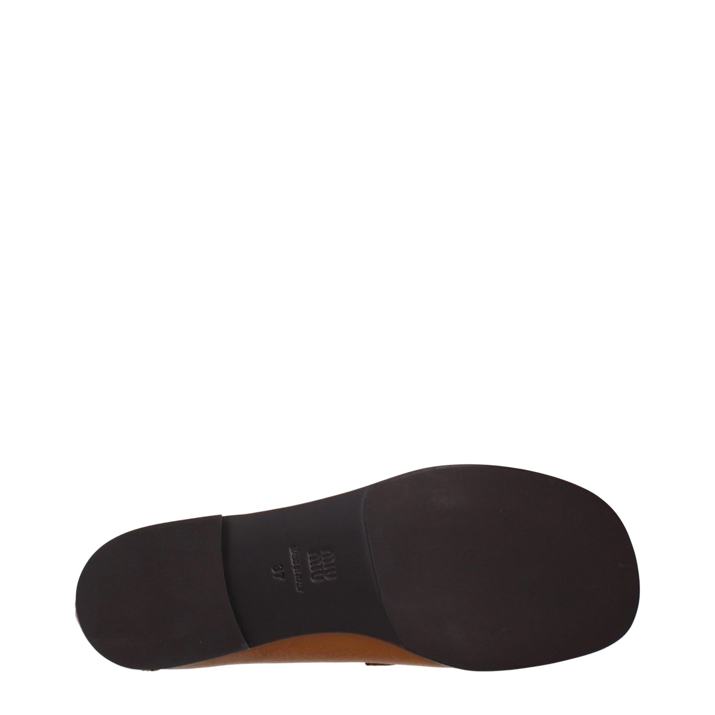 Miu Miu Brown Leather Slip-On Loafers Curated Luxury Accessories by Orvyn