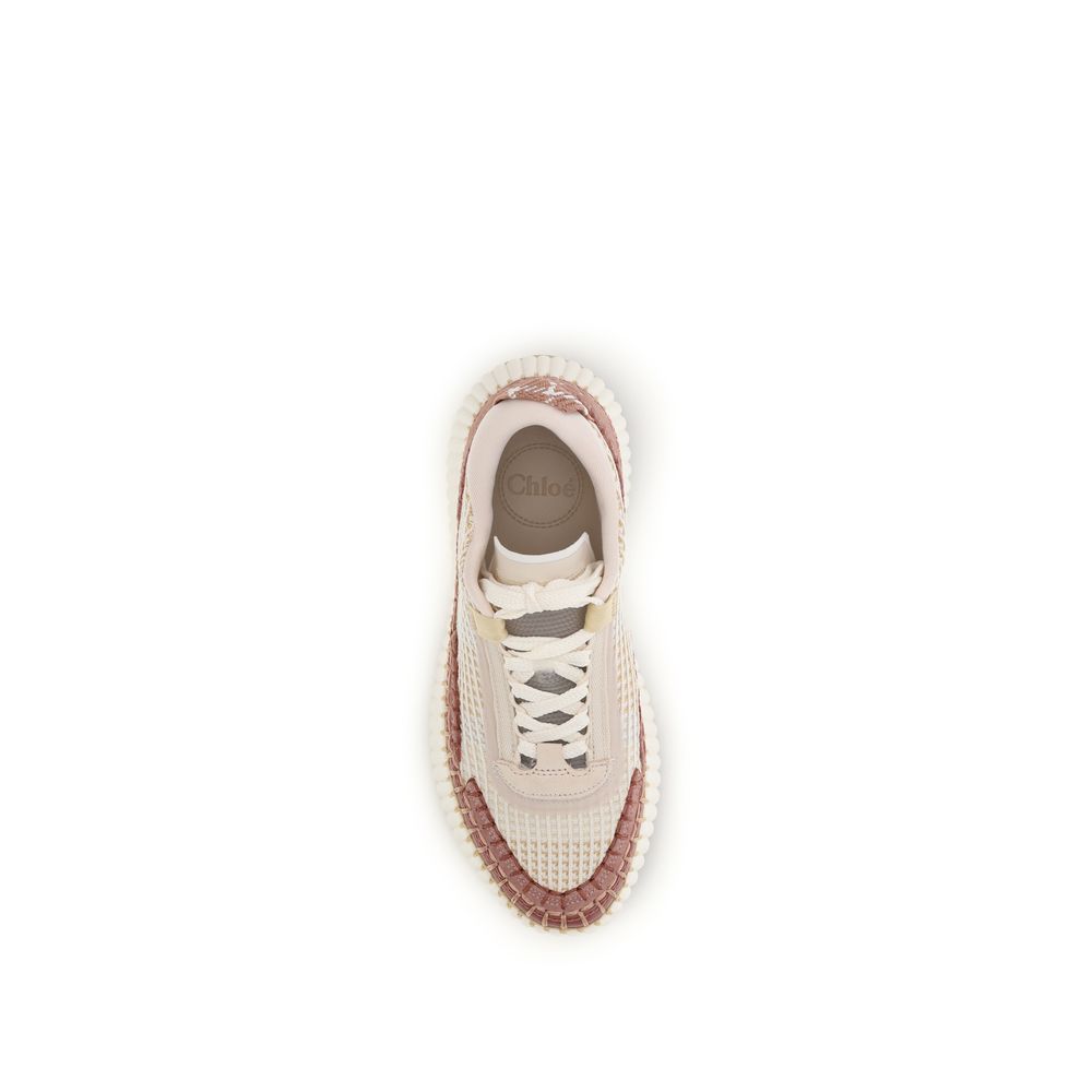 Chloé Beige Nama Chunky Sneakers