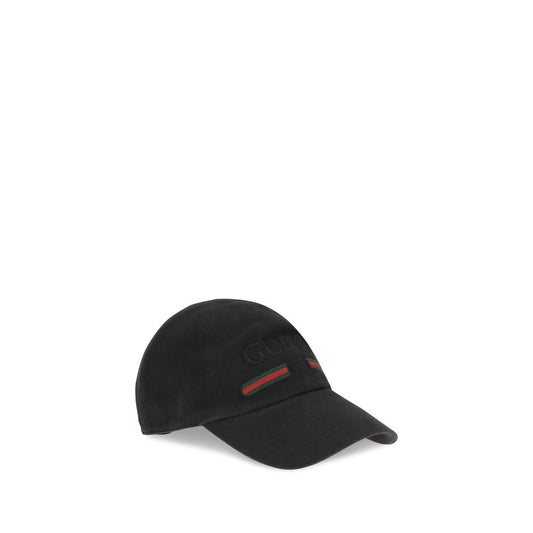 Gucci Black Cotton Cap (Baseball Hat)