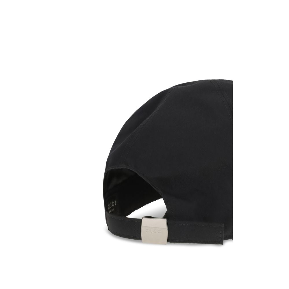 Gucci Black Cotton Cap (Baseball Hat) Curated Luxury Accessories by Orvyn