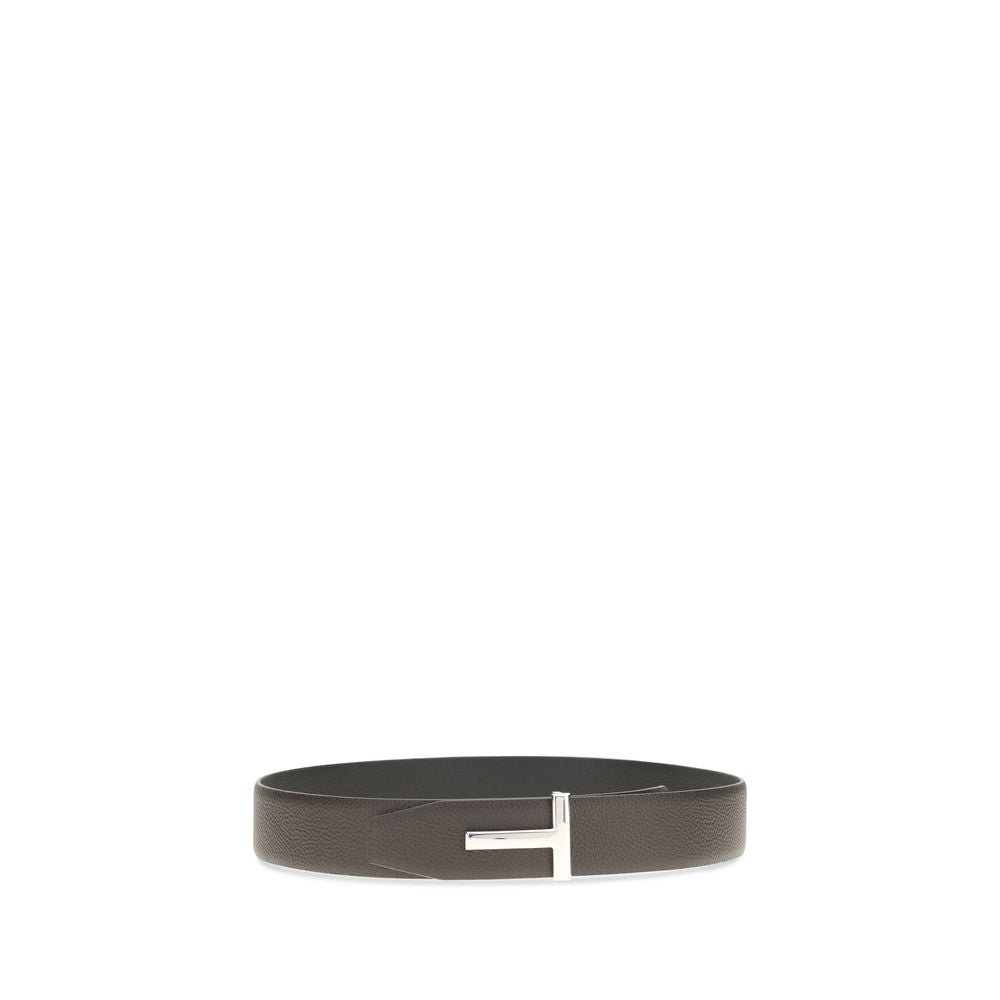 Tom Ford Brown Calf Leather Bos Taurus Belt Curated Luxury Accessories by Orvyn