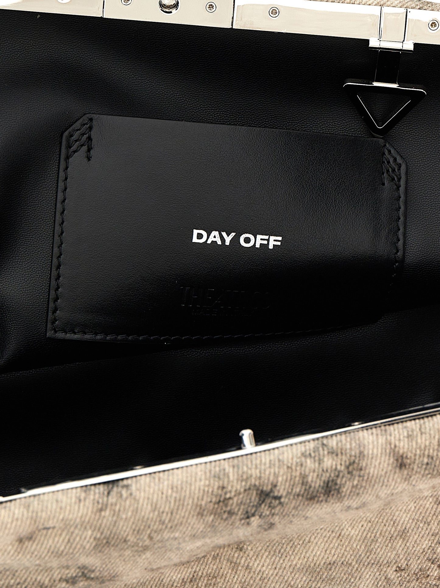The Attico Gray Leather Clutch Bag Curated Luxury Accessories by Orvyn
