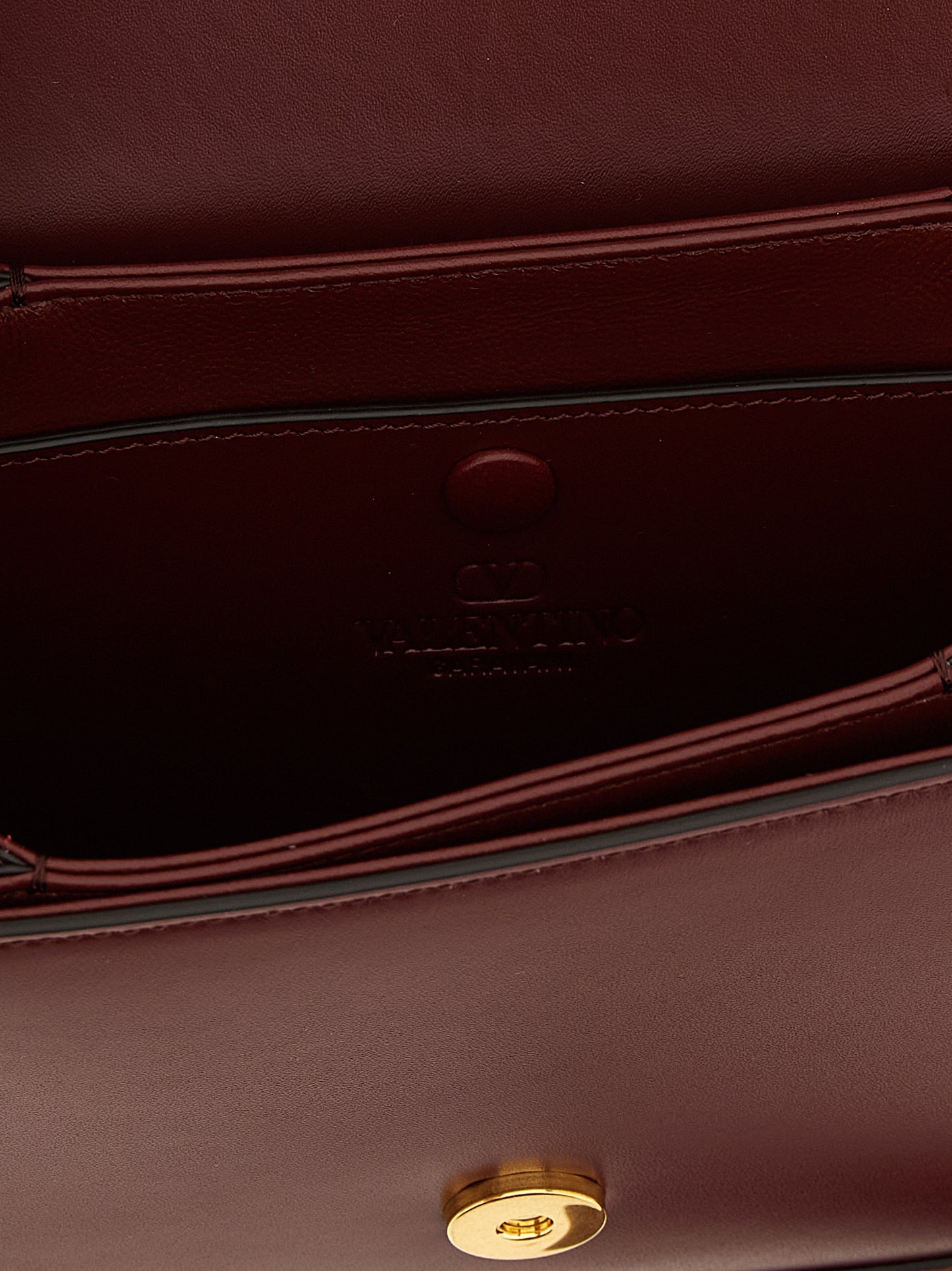 Valentino Garavani Bordeaux Calfskin Crossbody Bag Curated Luxury Accessories by Orvyn
