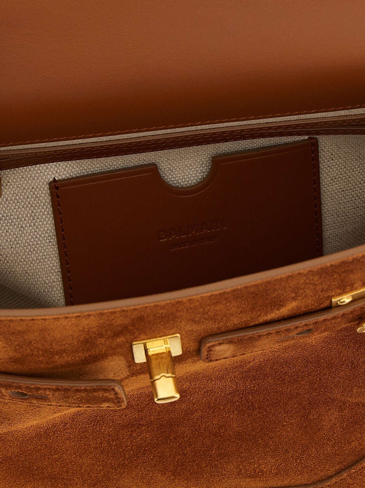 Balmain Brown Calfskin Handbag Curated Luxury Accessories by Orvyn