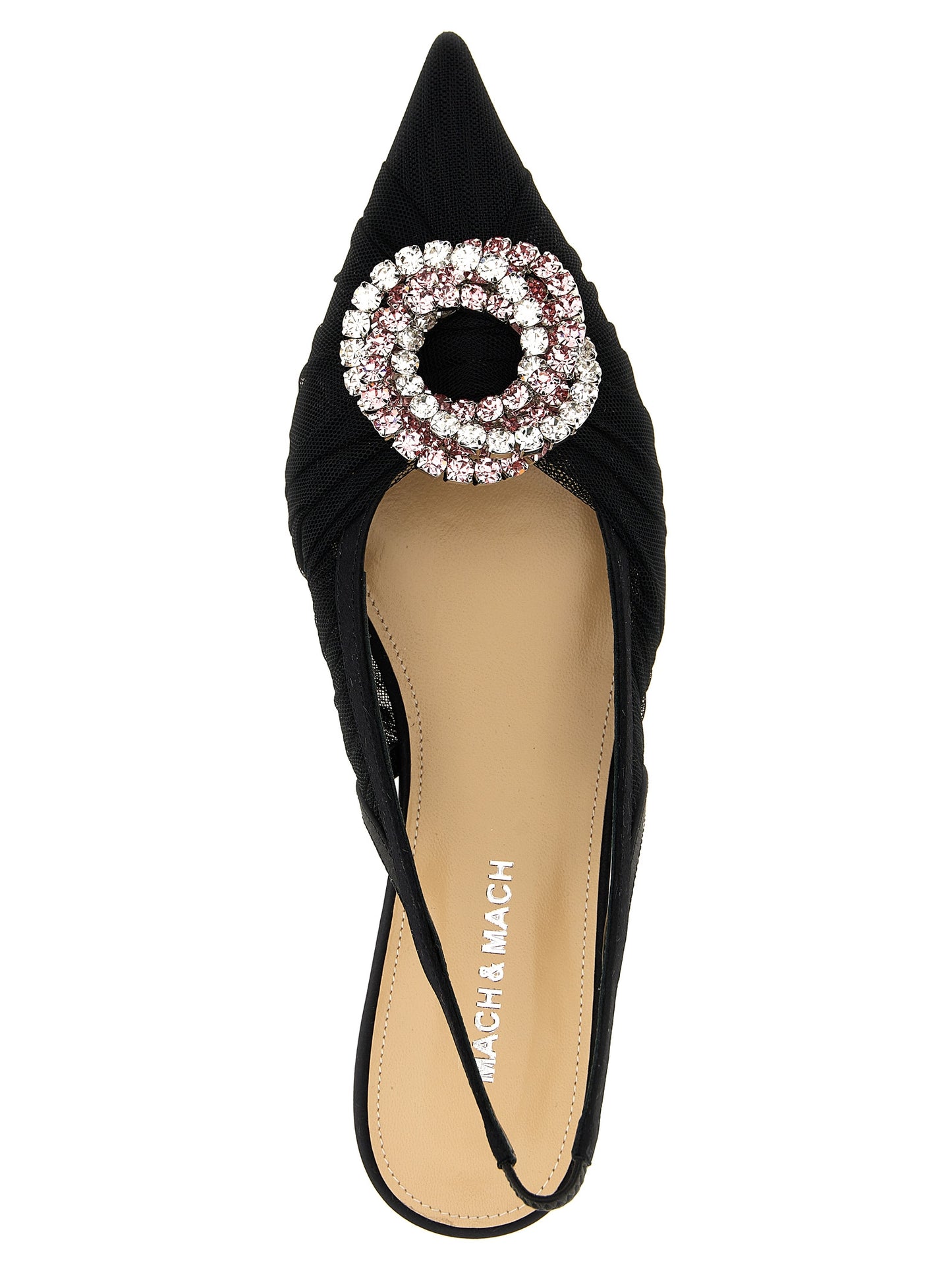 MACH & MACH Black Polyamide Ballet Flats Curated Luxury Accessories by Orvyn