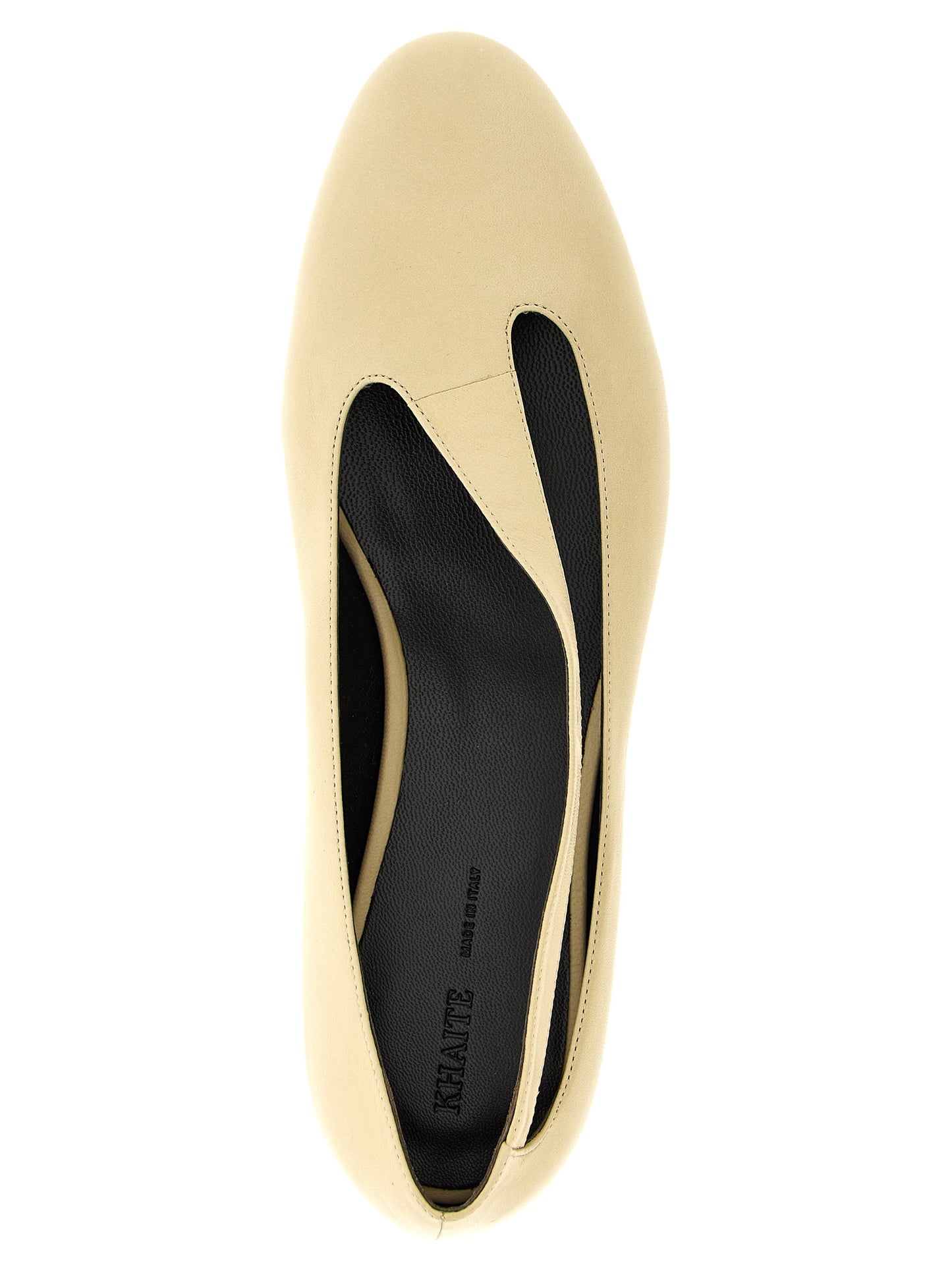 Khaite Beige Lamb Leather Ballet Flats Curated Luxury Accessories by Orvyn