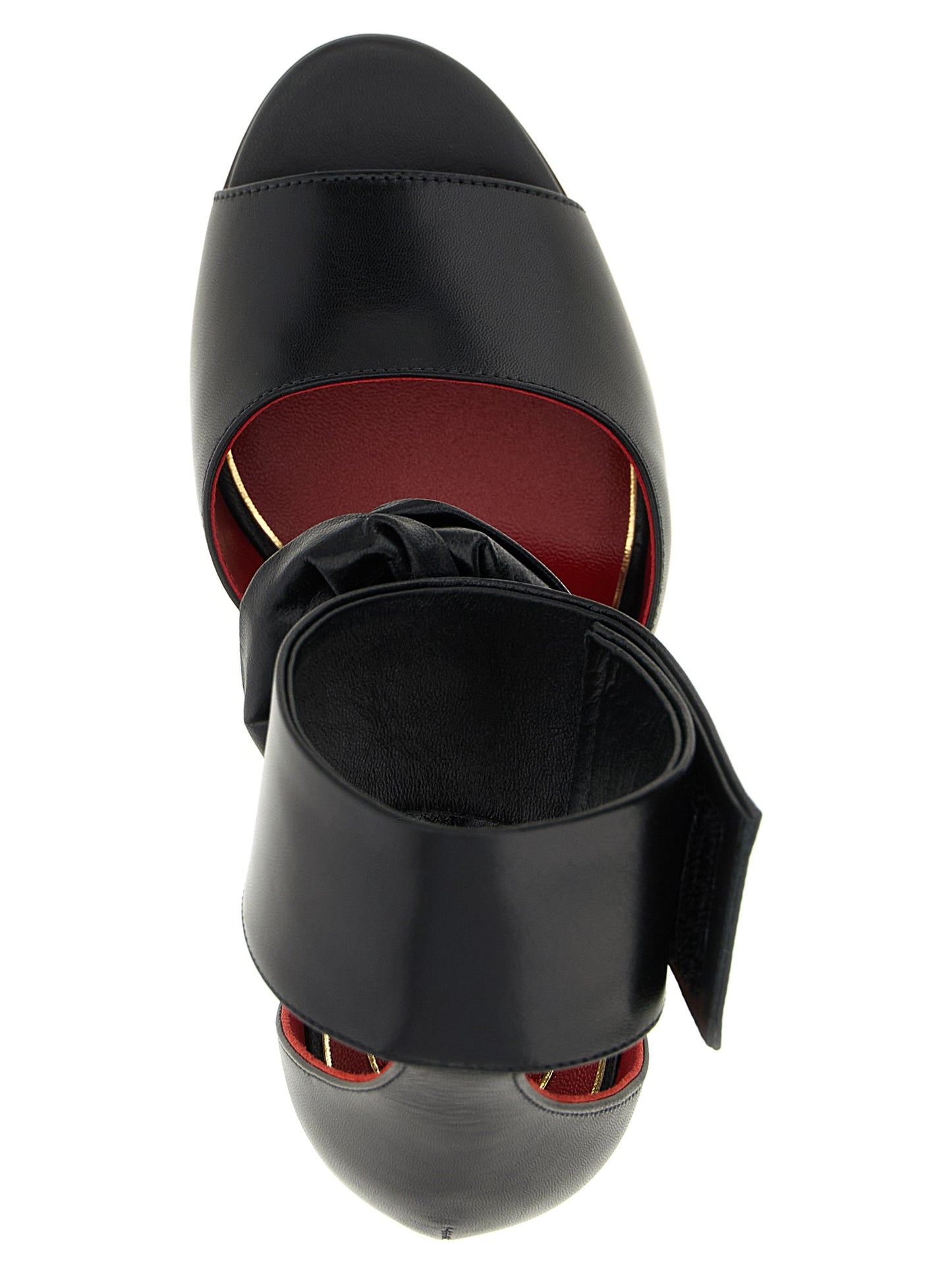 Valentino Garavani Black Calfskin Stiletto Heel Sandals Curated Luxury Accessories by Orvyn