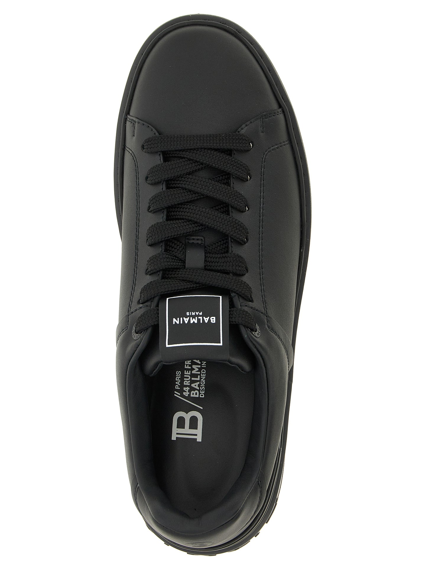 Balmain Black Calfskin Low Top Sneakers Curated Luxury Accessories by Orvyn