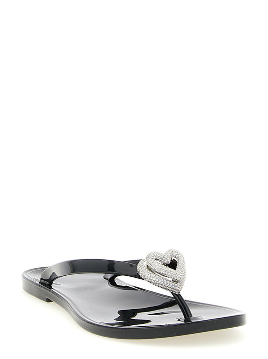 MACH & MACH Black Pvc Slides Curated Luxury Accessories by Orvyn