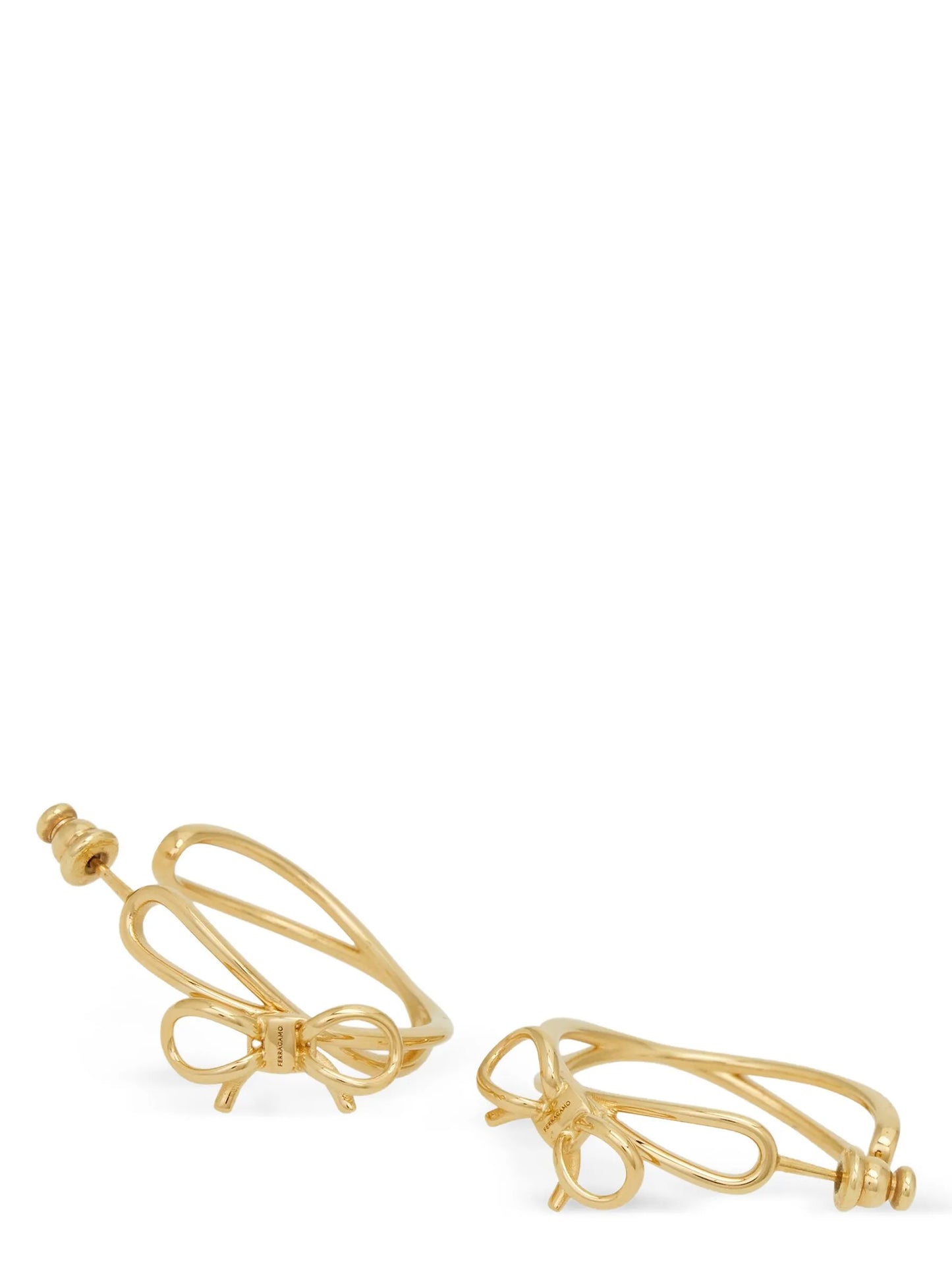 Ferragamo Gold Brass Earrings Curated Luxury Accessories by Orvyn