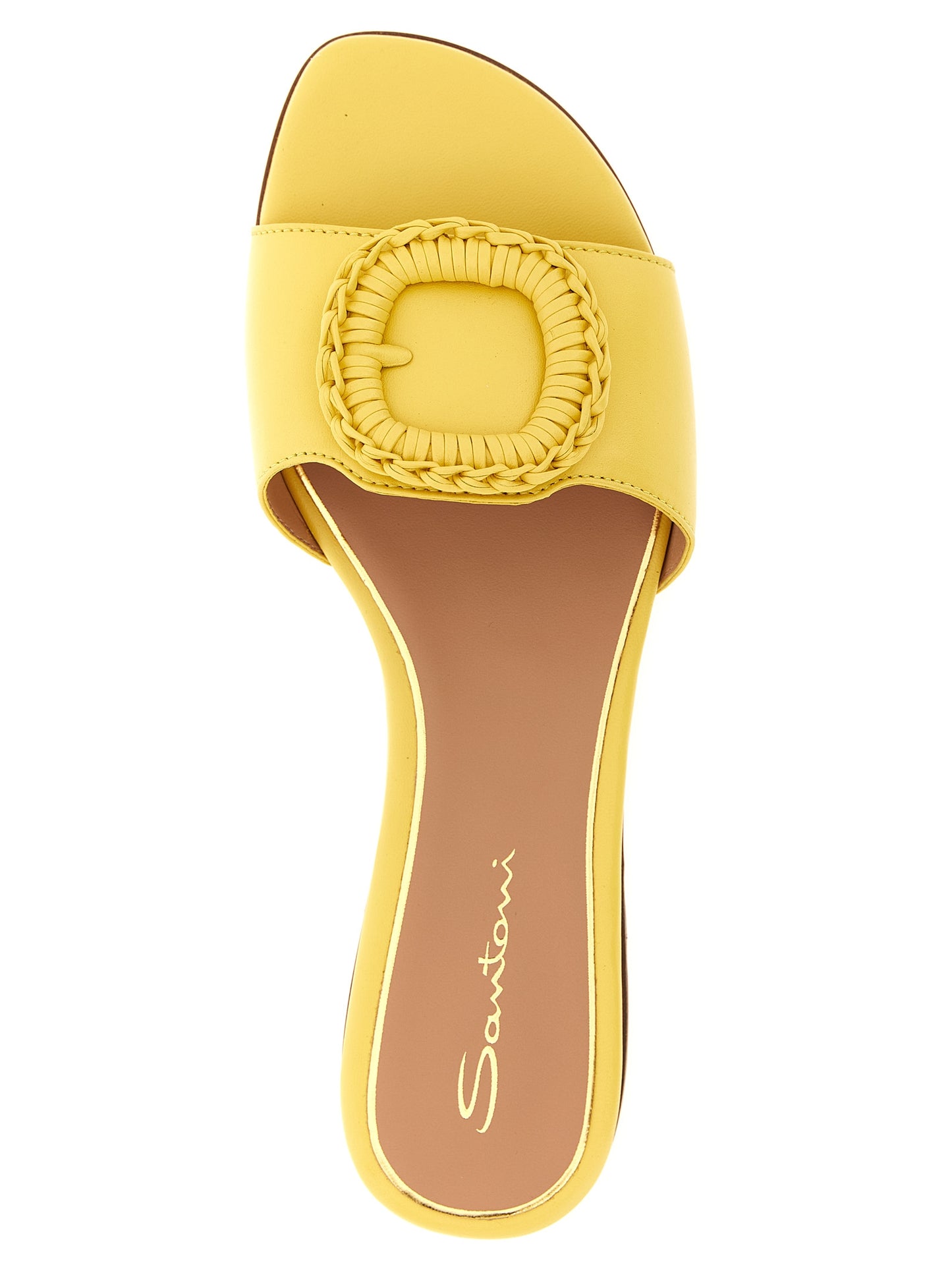 Santoni Bicolor Lamb Leather Slides Curated Luxury Accessories by Orvyn