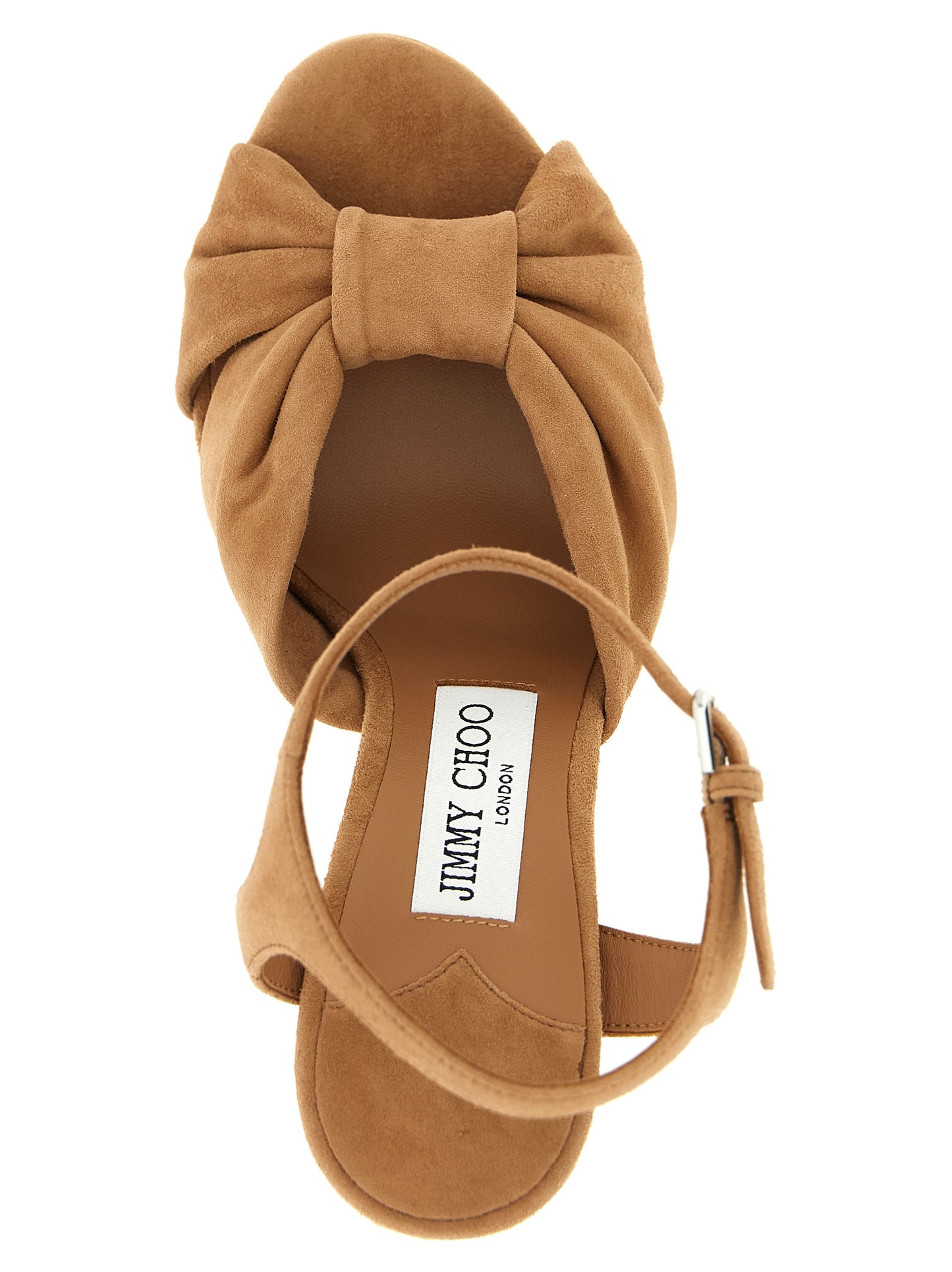 Jimmy Choo Brown Leather Stiletto Heel Sandals Curated Luxury Accessories by Orvyn