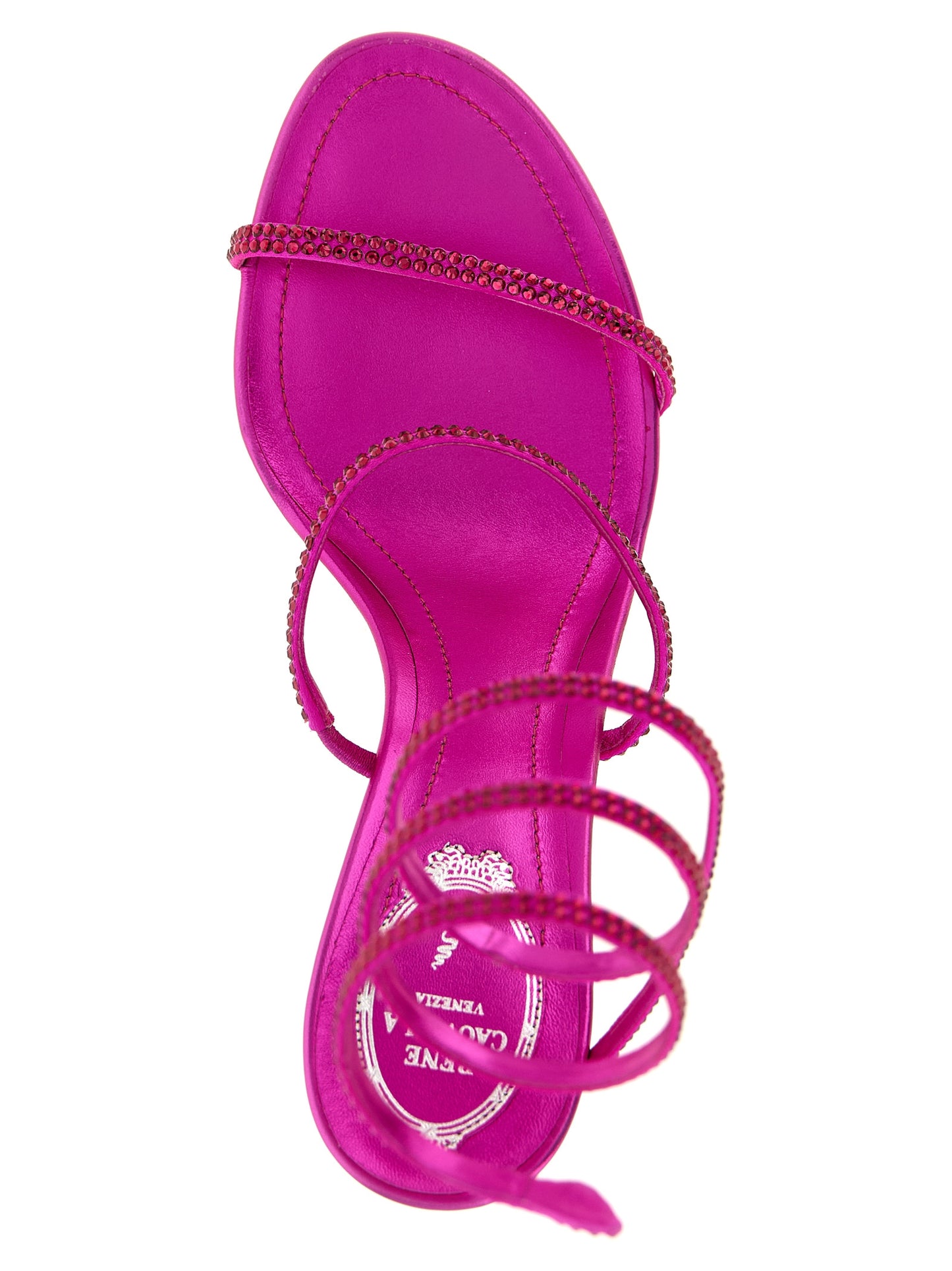 RENE CAOVILLA Fuchsia 'Cleo' Sandals