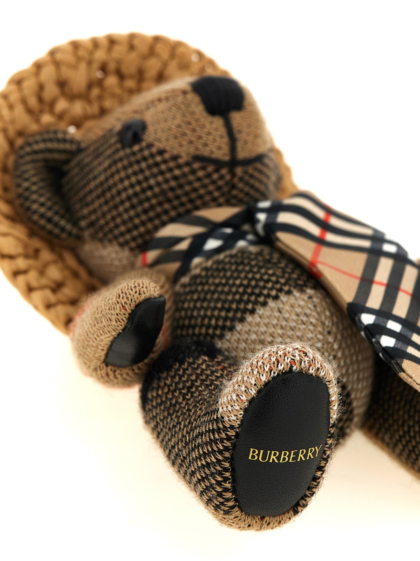 Burberry Beige Wool Keychain Curated Luxury Accessories by Orvyn