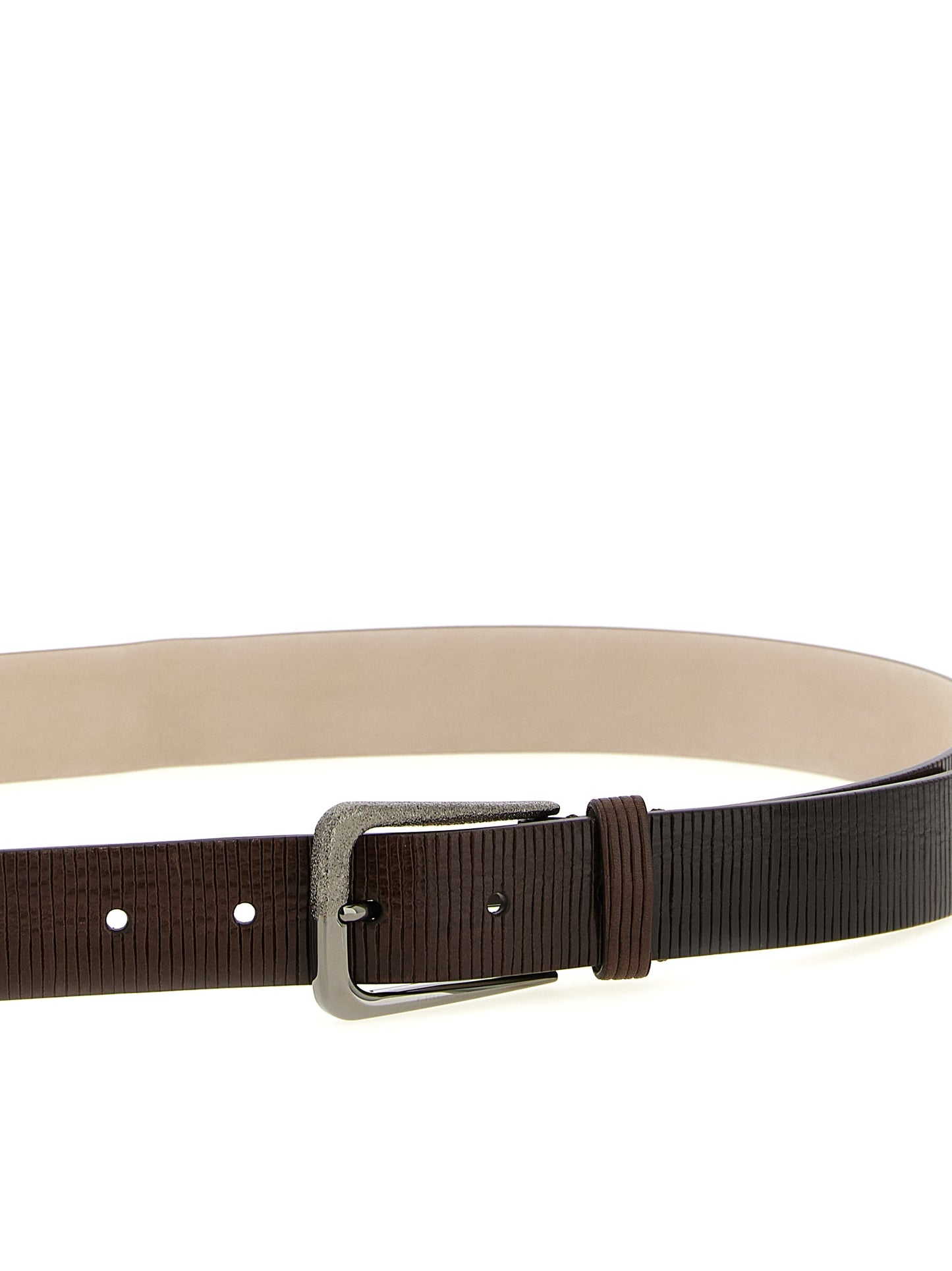 Brunello Cucinelli Brown Leather Regular Belt Curated Luxury Accessories by Orvyn