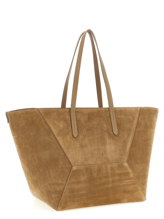 Brunello Cucinelli Brown Calfskin Shoulder Bag Curated Luxury Accessories by Orvyn