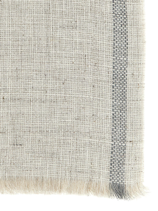 Brunello Cucinelli Gray Linen Scarf Curated Luxury Accessories by Orvyn