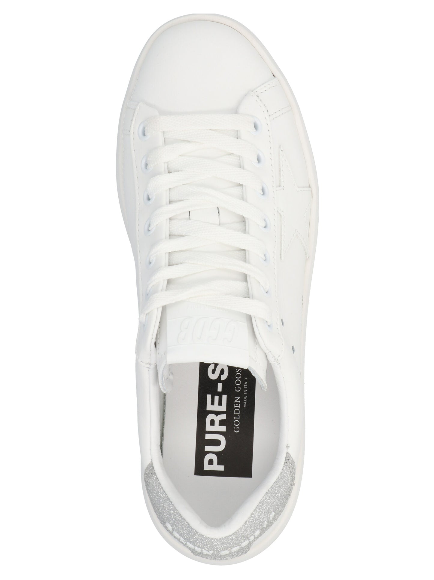 Golden Goose Silver Leather Low Top Sneakers Curated Luxury Accessories by Orvyn