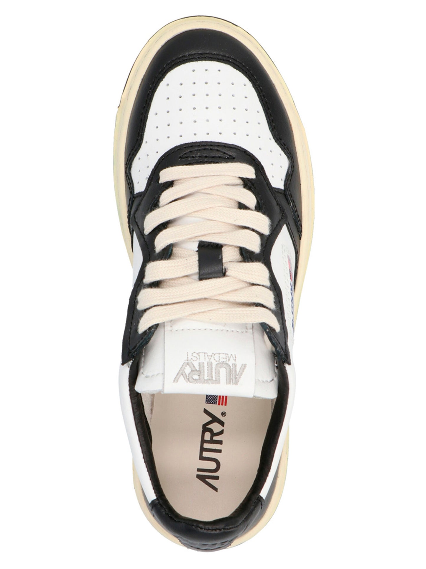 Autry Bicolor Cowhide Low Top Sneakers Curated Luxury Accessories by Orvyn