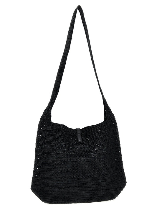 Saint Laurent Black Raffia Tote Bag Curated Luxury Accessories by Orvyn