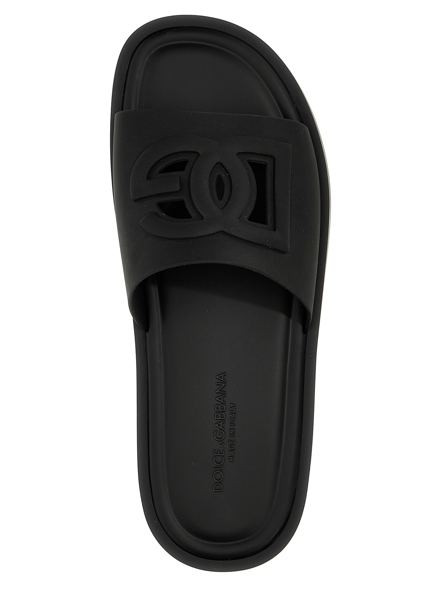 Dolce & Gabbana Black Polyethylene Slides Curated Luxury Accessories by Orvyn