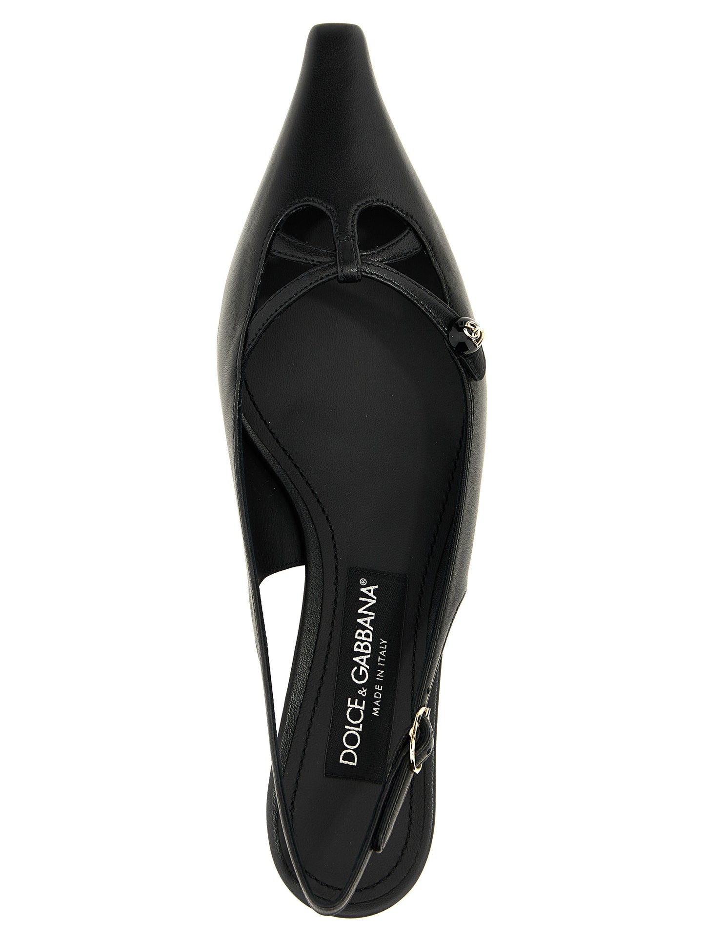 Dolce & Gabbana Black Lamb Leather Mid Heel Pumps Curated Luxury Accessories by Orvyn