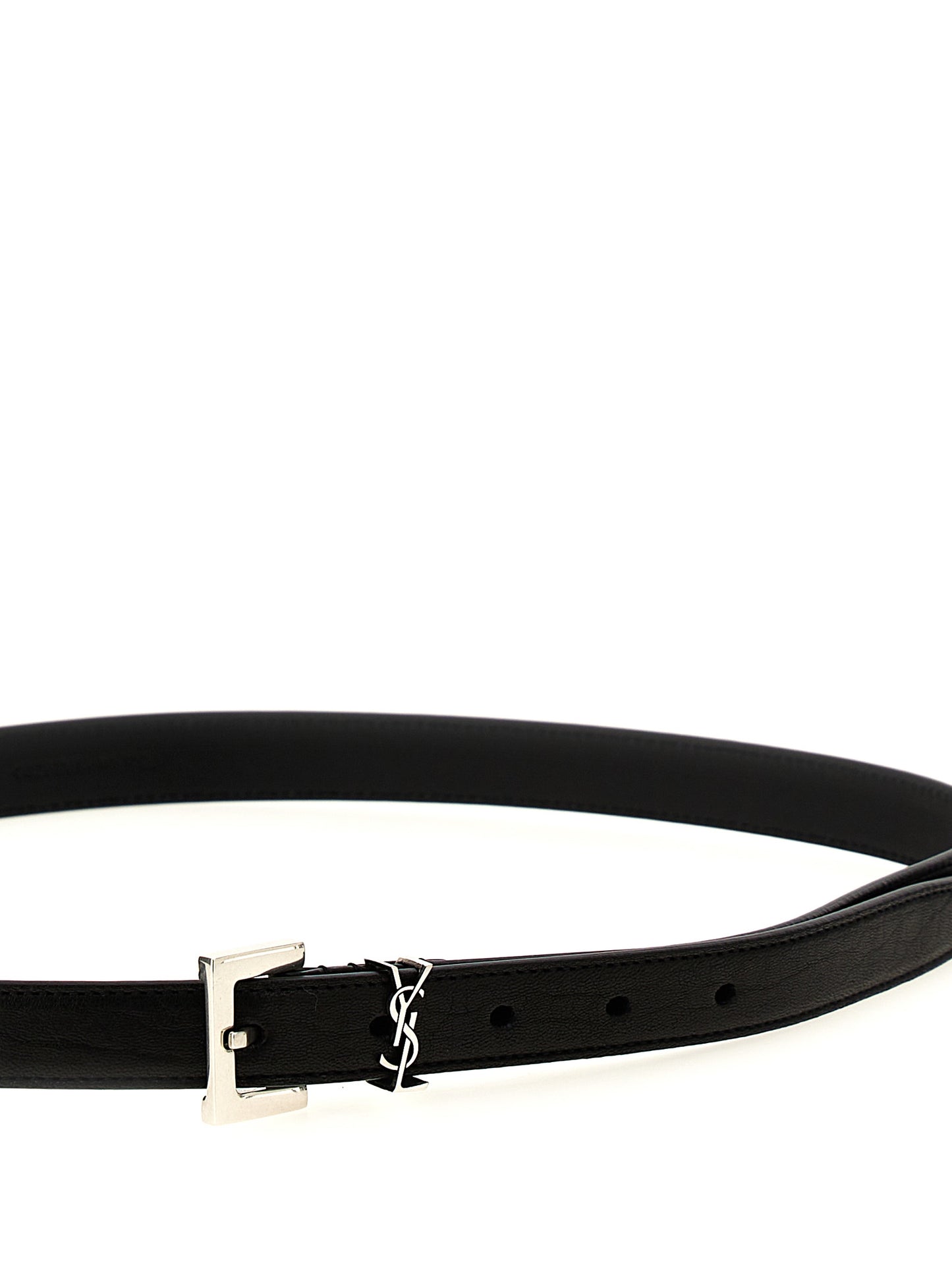 Saint Laurent Black Leather Regular Belt Curated Luxury Accessories by Orvyn