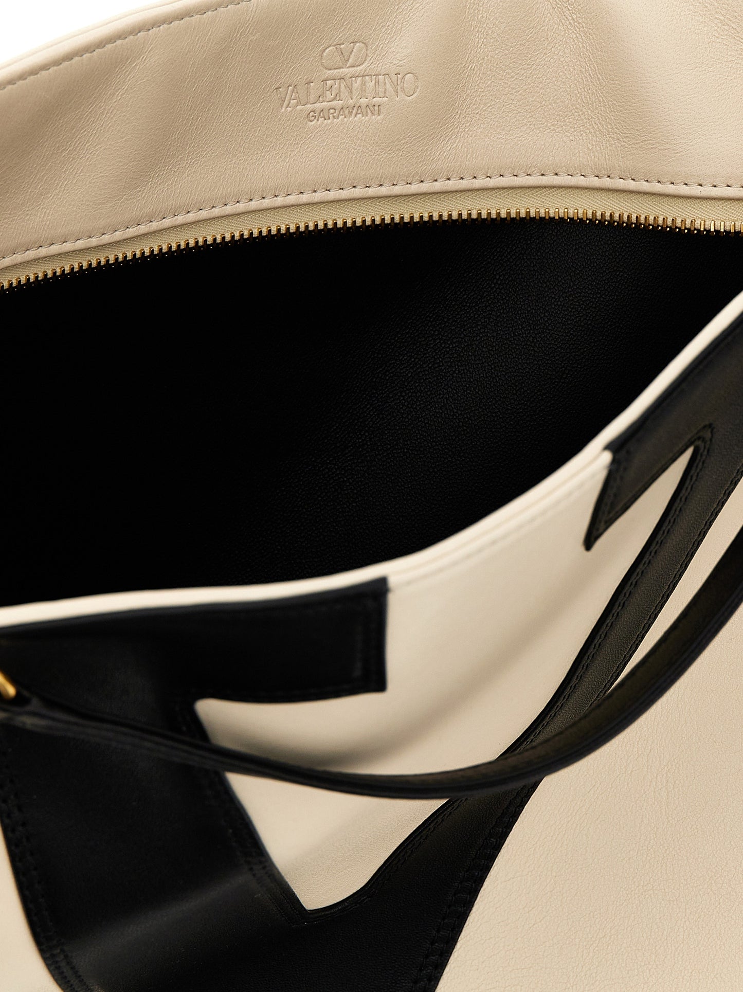 Valentino Garavani Bicolor Lamb Leather Tote Bag Curated Luxury Accessories by Orvyn