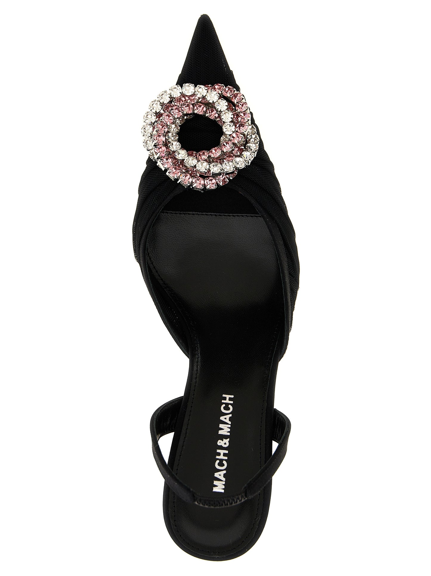 MACH & MACH Black Polyamide Mid Heel Pumps Curated Luxury Accessories by Orvyn