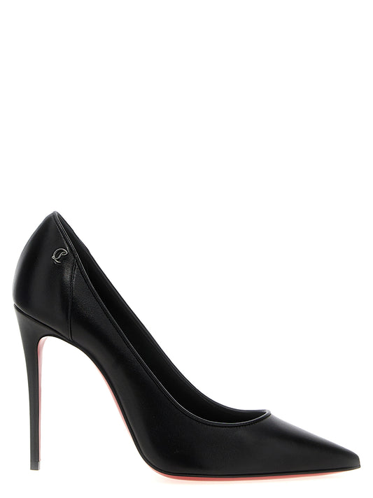 Christian Louboutin Black Sporty Kate Napa Leather High Heel Pumps