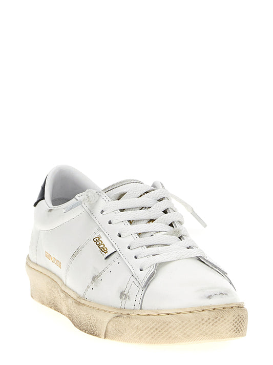 Golden Goose Blue Cowhide Low Top Sneakers Curated Luxury Accessories by Orvyn