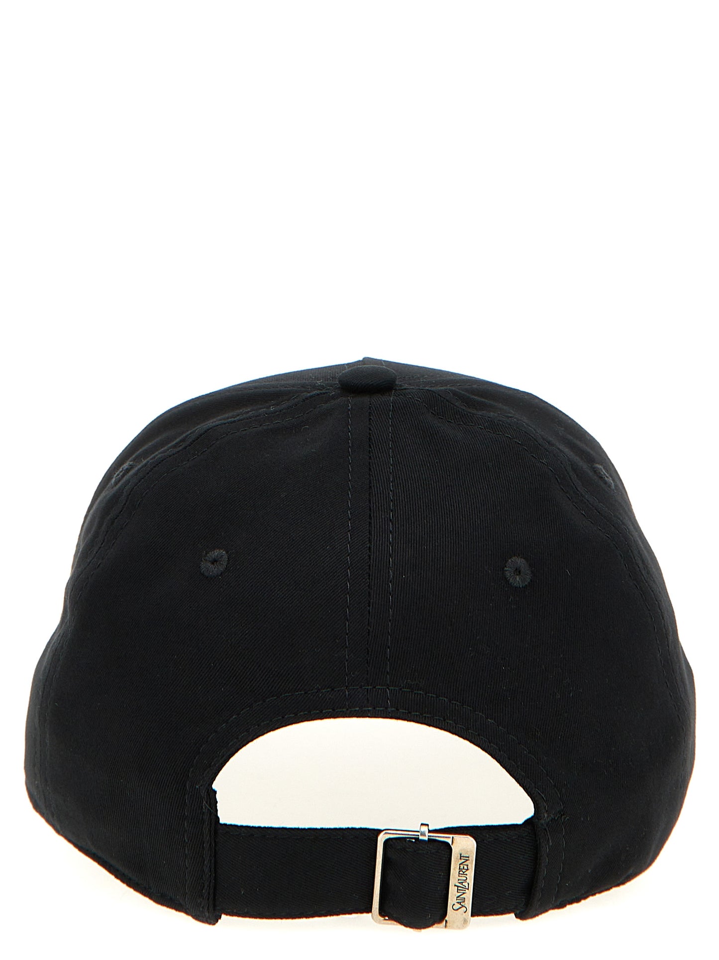 Saint Laurent Black Cotton Cap (Baseball Hat) Curated Luxury Accessories by Orvyn