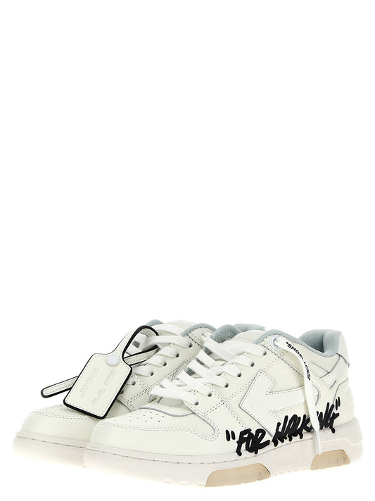 Off-White Bicolor Bovine Leather Low Top Sneakers weiss