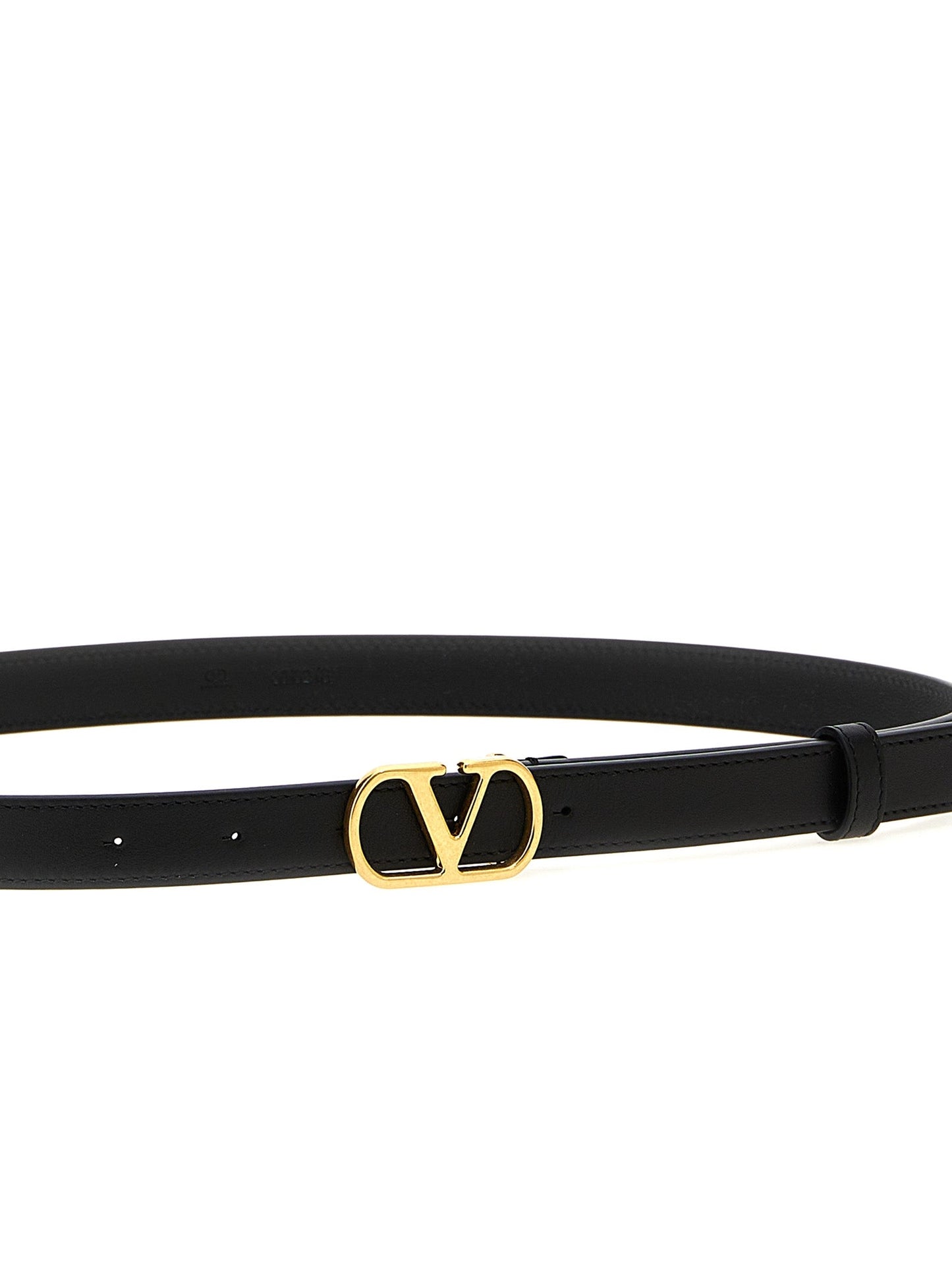Valentino Garavani Black Calfskin Regular Belt Curated Luxury Accessories by Orvyn