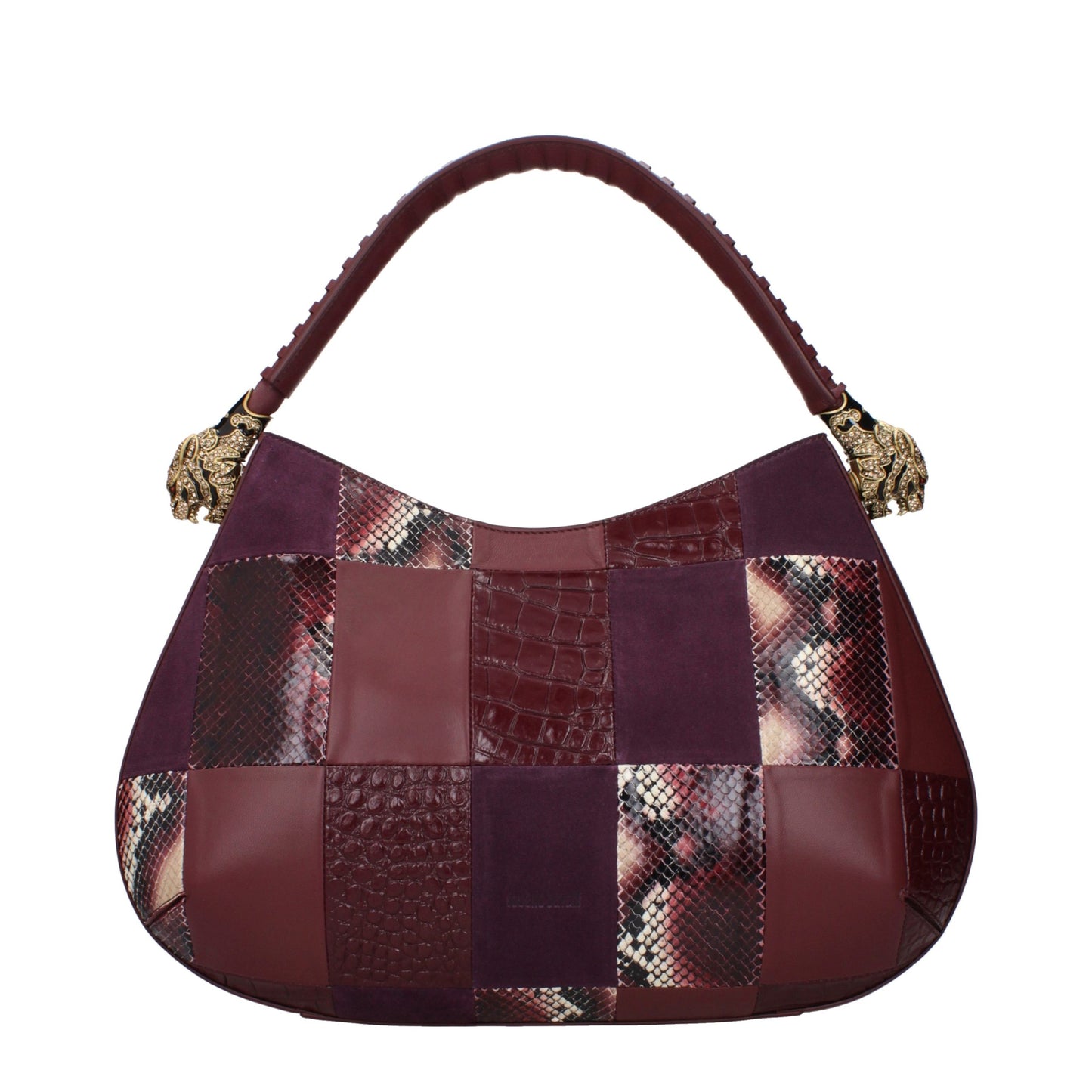 Roberto Cavalli Purple Leather Handbag Curated Luxury Accessories by Orvyn