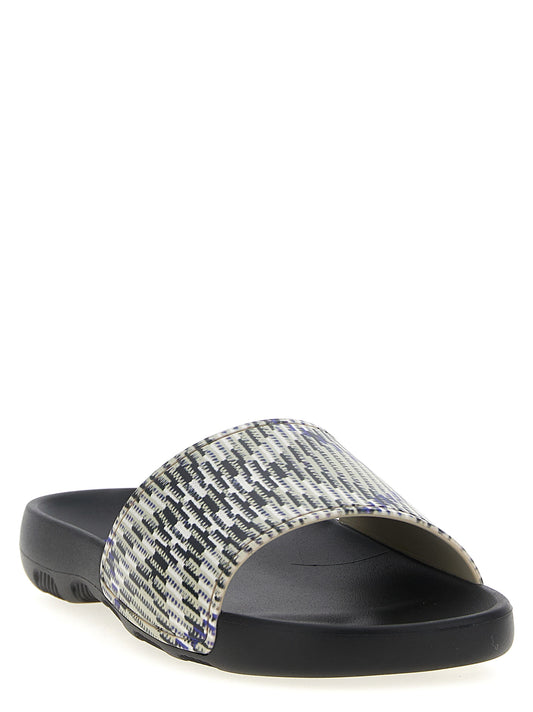 Burberry Multicolor 'Dive Check' Sandals Curated Luxury Accessories by Orvyn