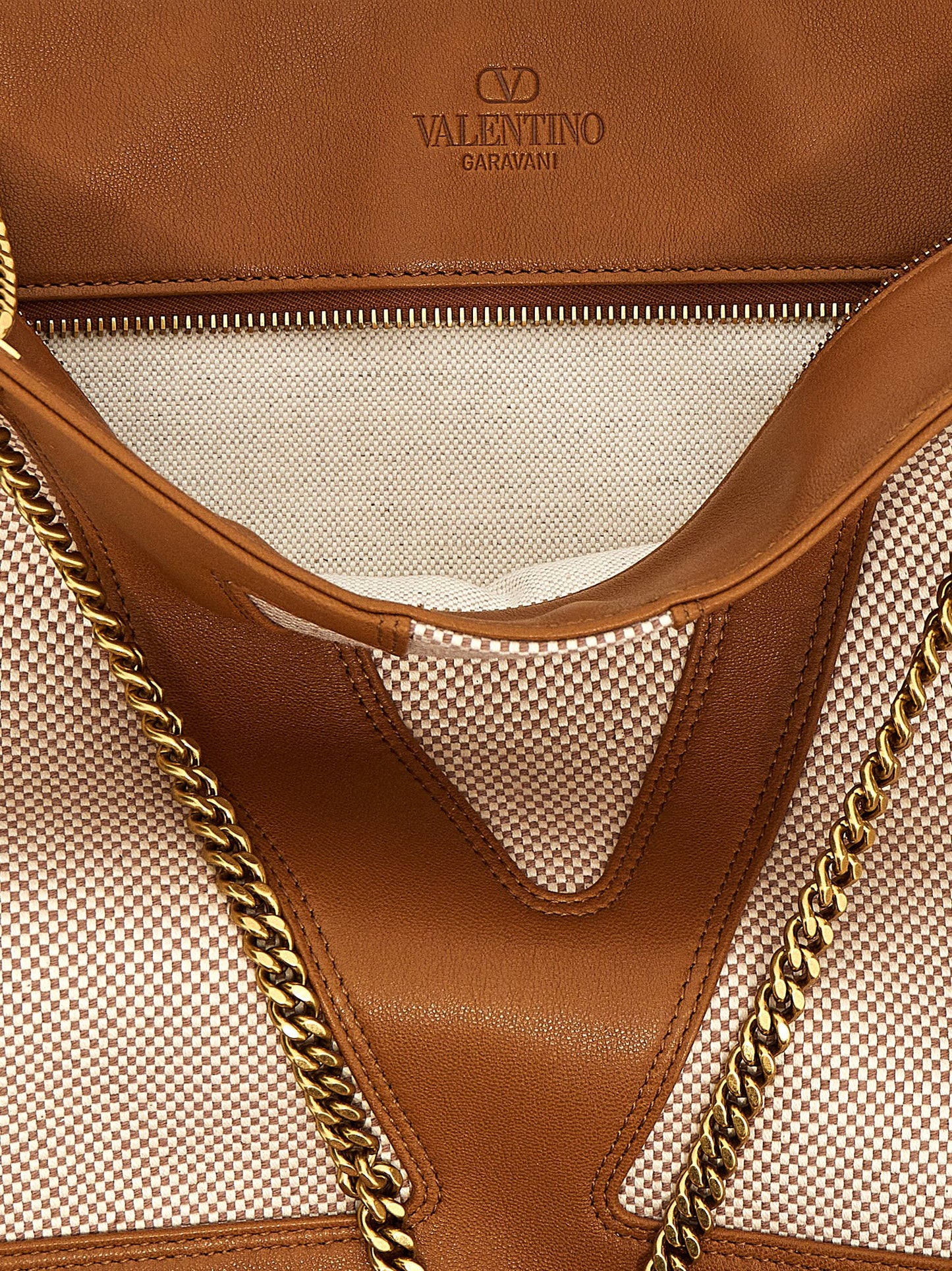 Valentino Garavani Beige 'Viva Superstar' Medium Tote Bag