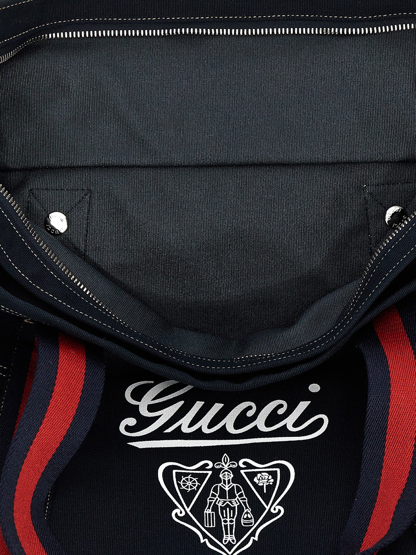 Gucci Blue Cotton Tote Bag Curated Luxury Accessories by Orvyn