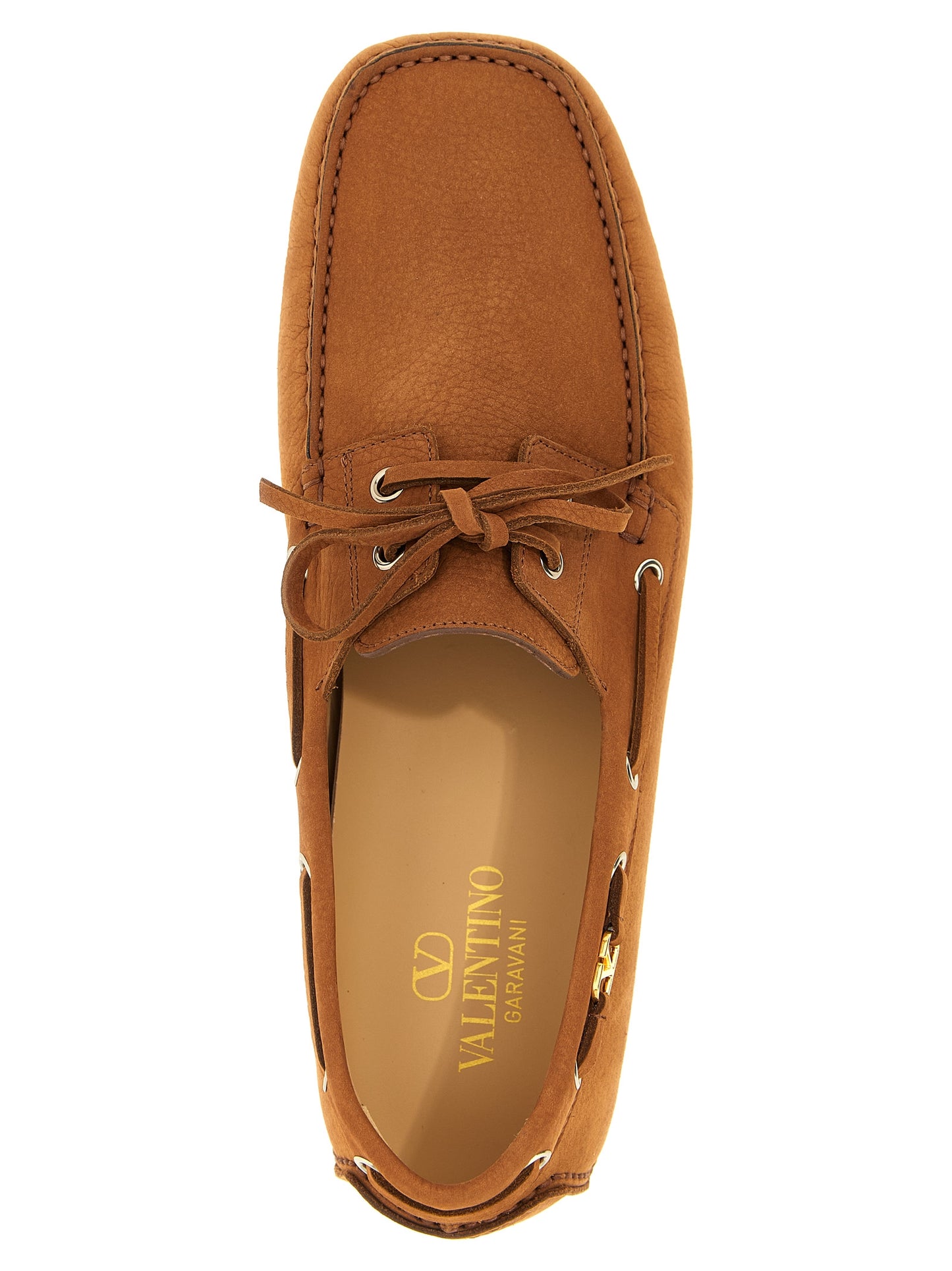 Valentino Garavani Brown Calfskin Slip-On Loafers Curated Luxury Accessories by Orvyn